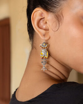 Shokhi Earrings in Oxidised 925 Silver