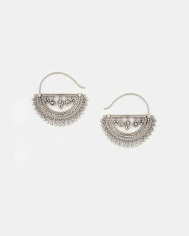 Wonderment Hoop Earrings in Oxidised 925 Silver