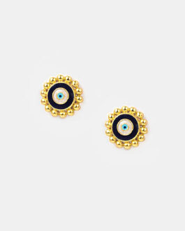 Urja Evil Eye Earrings in Gold Plated 925 Silver