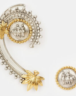 Preethi Coin Earrings in Dual Plated 925 Silver