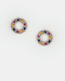 Chokti Pattern Studs in 925 Silver