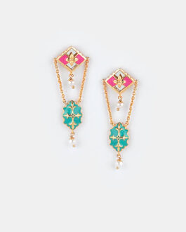 Baari Barsi Earrings in Gold Plated Brass