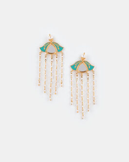 Din Shagna Earrings in Gold Plated Brass