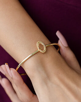 Heck Yes Bangle in Gold Plated 925 Silver